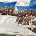 thumbnail image 1 of Designart Blooming Alabama Cotton Field - Landscape Printed Throw Pillow - 12x20, 1 of 5