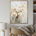 thumbnail image 1 of Designart "Blooming Beige And Gold Orchids I" Orchids Floater Framed Wall Art Prints, 1 of 5