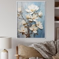 thumbnail image 1 of Designart "Blooming Blue And White Magnolias IV" Magnolias Floater Framed Canvas Prints, 1 of 5