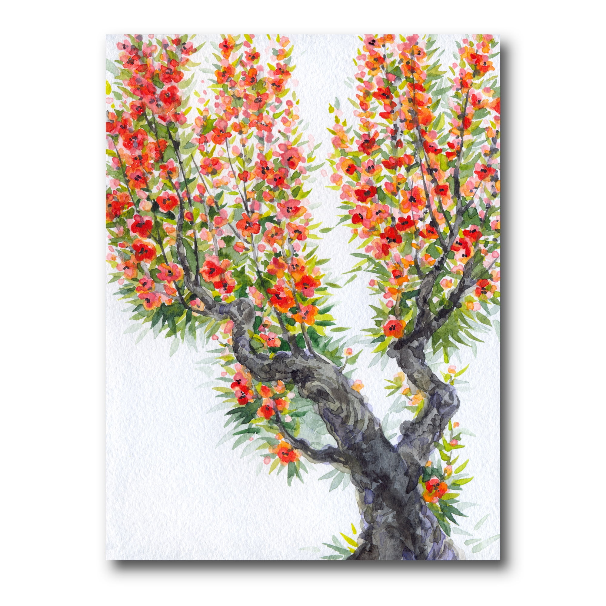 Designart ' Blooming Flowers Of An Old Tree In Spring II ' Traditional Canvas Wall Art Print