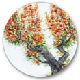 thumbnail image 1 of Designart 'Blooming Flowers Of An Old Tree In Spring II' Traditional Circle Metal Wall Art 23x23 - Disc of 23, 1 of 5