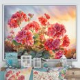 thumbnail image 1 of Designart "Blooming Geraniums At Sunset I" Geraniums Floater Framed Canvas Art Print, 1 of 5