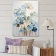 thumbnail image 1 of Designart "Blooming Geraniums In Golden Blue II" Geraniums Wall Decor, 1 of 7