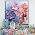 thumbnail image 1 of Designart "Blooming Hydrangea In Blue And Purple III" Hydrangea Floater Framed Canvas Prints, 1 of 5