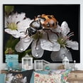 thumbnail image 1 of Designart "Blooming Ladybug: Nature'S Enigma" Ladybug Floater Framed Wall Art Prints, 1 of 5
