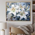 thumbnail image 1 of Designart "Blooming Lilies' Blossoms VI" Lilies Floater Framed Canvas Prints, 1 of 5