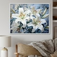 thumbnail image 1 of Designart "Blooming Lilies' Blossoms VI" Lilies Floater Framed Canvas Prints, 1 of 5