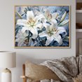 thumbnail image 1 of Designart "Blooming Lilies' Blossoms VI" Lilies Floater Framed Canvas Prints, 1 of 5