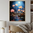thumbnail image 1 of Designart "Blooming Lotus Among Lily Pads II" Lotus Floater Framed Canvas Prints, 1 of 5
