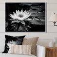thumbnail image 1 of Designart "Blooming Lotus Among Lily Pads" Lotus Floater Framed Wall Decor, 1 of 5