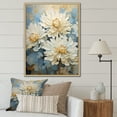 thumbnail image 1 of Designart "Blooming Mums Amidst A Blue Canvas" Mums Floater Framed Wall Art Prints, 1 of 5