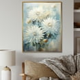 thumbnail image 1 of Designart "Blooming Mums Amidst Beige And Blue I" Mums Floater Framed Canvas Wall Art, 1 of 5