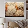 thumbnail image 1 of Designart "Blooming Mums In Beige And Gold Minimalism" Mums Floater Framed Canvas Art Print, 1 of 5