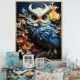 thumbnail image 1 of Designart "Blooming Mystery Of The Owl" Animals Owl Floater Framed Wall Art Living Room, 1 of 5