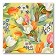 thumbnail image 1 of Designart ' Blooming Orange and White Tulips IV ' Traditional Canvas Wall Art Print, 1 of 4