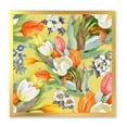 thumbnail image 1 of Designart 'Blooming Orange and White Tulips IV' Traditional Framed Art Print, 1 of 4