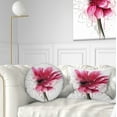 thumbnail image 1 of Designart Blooming Red Flower Watercolor - Floral Throw Pillow - 12x20, 1 of 5
