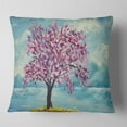 thumbnail image 1 of Designart Blooming Sakura Flowers - Floral Throw Pillow - 16x16, 1 of 4
