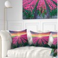 thumbnail image 1 of Designart Blooming Tulips at Sunrise - Photography Throw Pillow - 18x18, 1 of 5