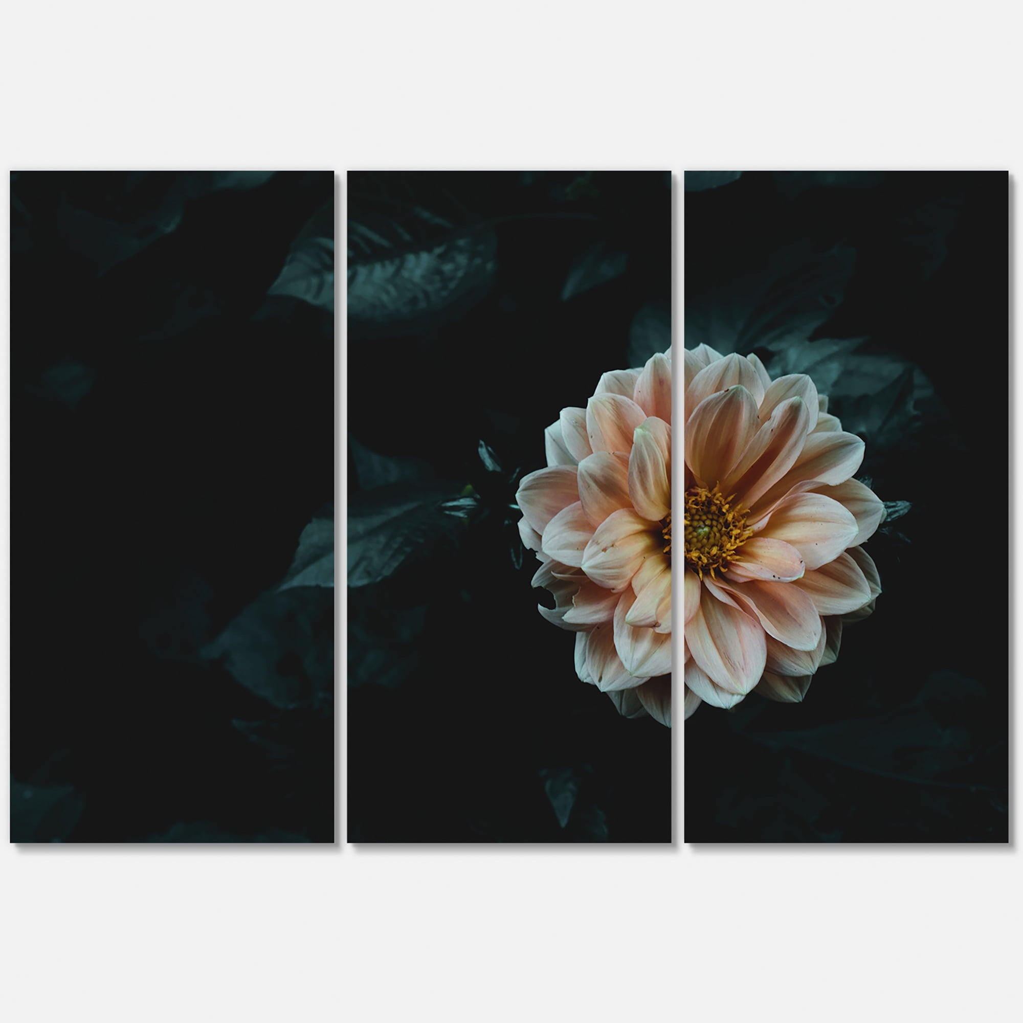 Designart ' Blooming Yellow Flower ' Traditional Canvas Wall Art Print