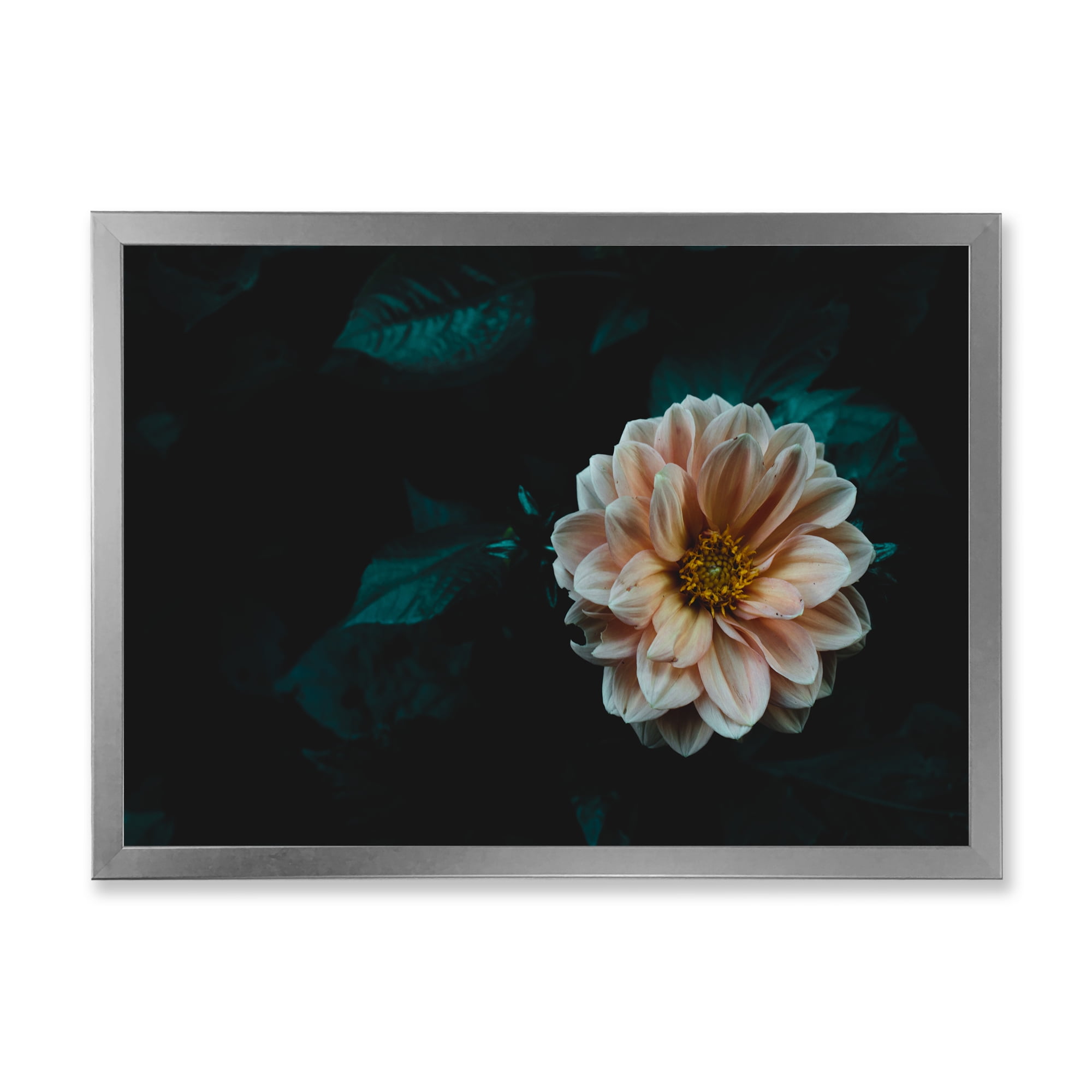Designart 'Blooming Yellow Flower' Traditional Framed Art Print