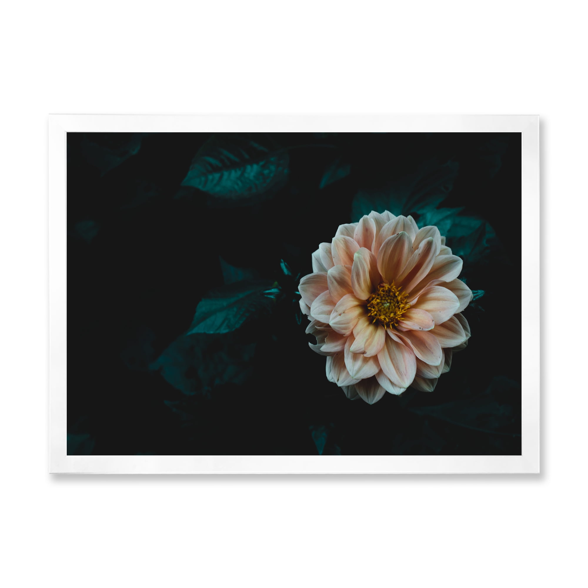 Designart 'Blooming Yellow Flower' Traditional Framed Art Print