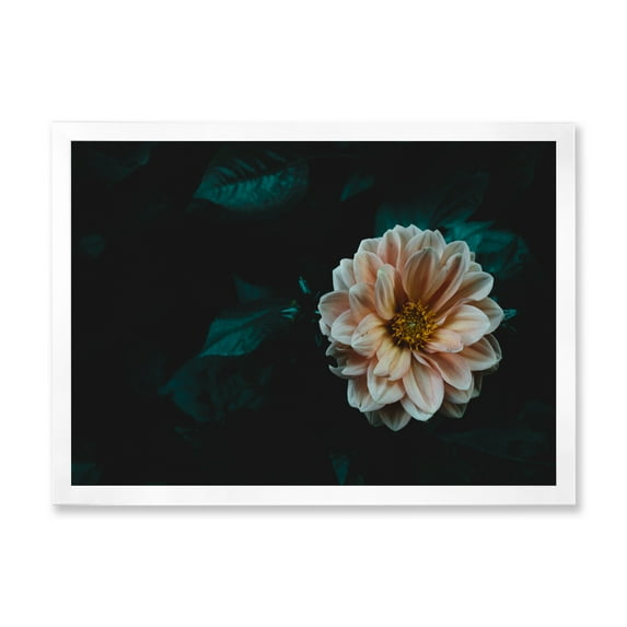 Designart 'Blooming Yellow Flower' Traditional Framed Art Print