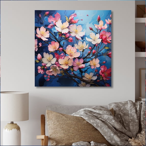 Designart "Blossom Fauvist Apple Delight I" Floral Canvas Art Print