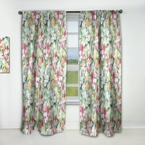 Designart 'Blossom Pink II' Floral Curtain Panel