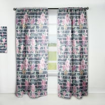 Designart 'Blossom Pink XXXIII' Abstract Curtain Panel