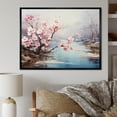 thumbnail image 1 of Designart "Blossom Serenity Japan Cherry painting I" Japanese Floater Framed Canvas Art Print, 1 of 7