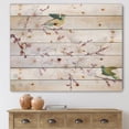 thumbnail image 1 of Designart 'Blossoming Cherry Tree and Birds' Traditional Print on Natural Pine Wood, 1 of 5