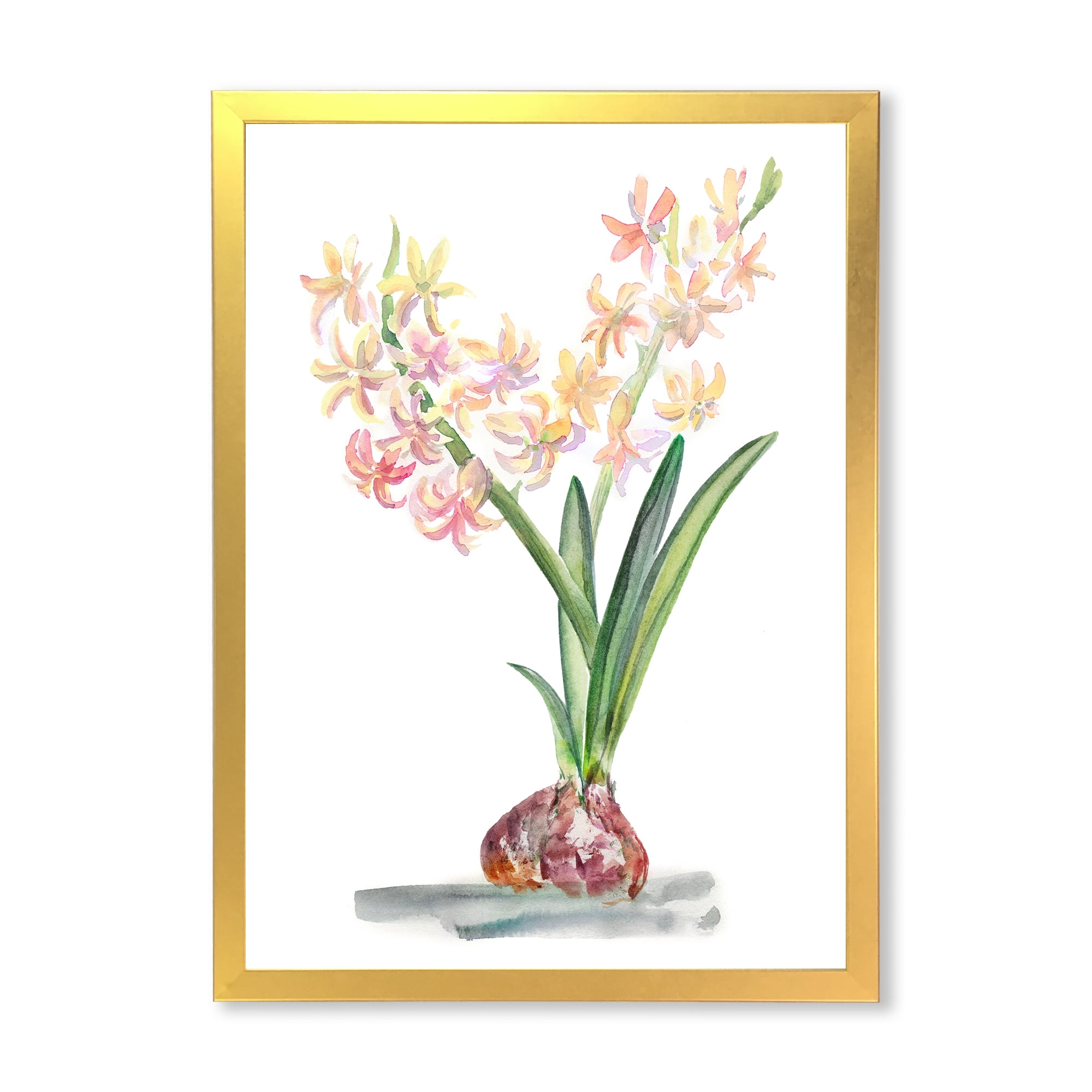Designart 'Blossoming Hyacinth' Traditional Framed Art Print