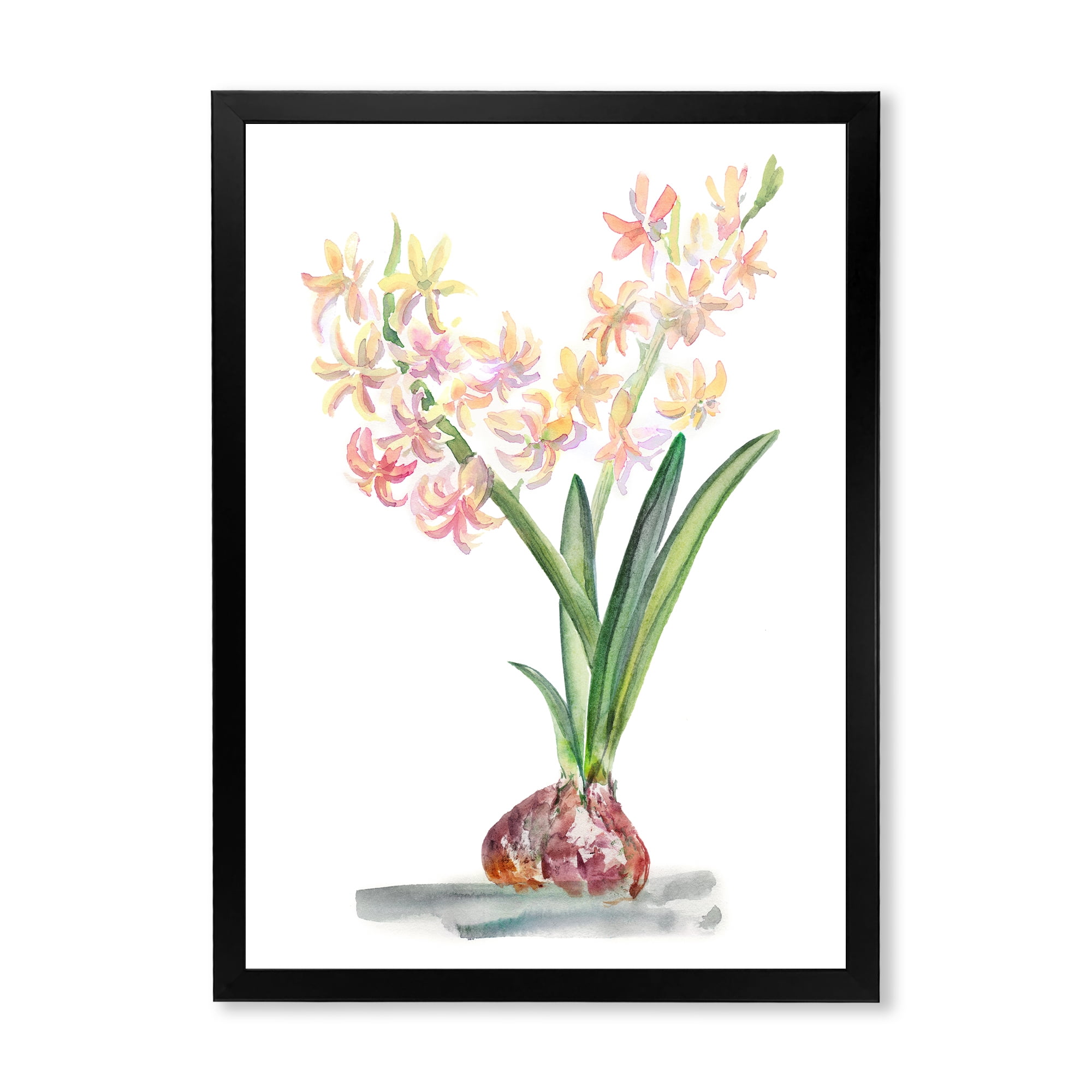 Designart 'Blossoming Hyacinth' Traditional Framed Art Print