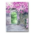 thumbnail image 1 of Designart ' Blossoming Purple Wisteria Garden Over The Wall ' Traditional Canvas Wall Art Print, 1 of 3