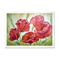 thumbnail image 1 of Designart 'Blossoming Red Poppies In The Morning' Traditional Framed Art Print, 1 of 4