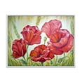 thumbnail image 1 of Designart 'Blossoming Red Poppies In The Morning' Traditional Framed Canvas Wall Art Print, 1 of 5