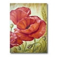 thumbnail image 1 of Designart ' Blossoming Red Poppies In Wheat Fields I ' Traditional Canvas Wall Art Print, 1 of 4