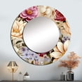 thumbnail image 1 of Designart "Blossoming Spring Array" Floral Rund Mirror For Wall Decor - Large Multicolor Round Printed Mirror -Cottage Round Living Room Mirror - 29" x 29", 1 of 6