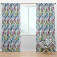 thumbnail image 1 of Designart 'Blossoming Tropical Flower With Cactus' Floral Blackout Curtain Panel, 1 of 4