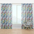 thumbnail image 1 of Designart 'Blossoming Tropical Flower With Cactus' Floral Curtain Panel, 1 of 4