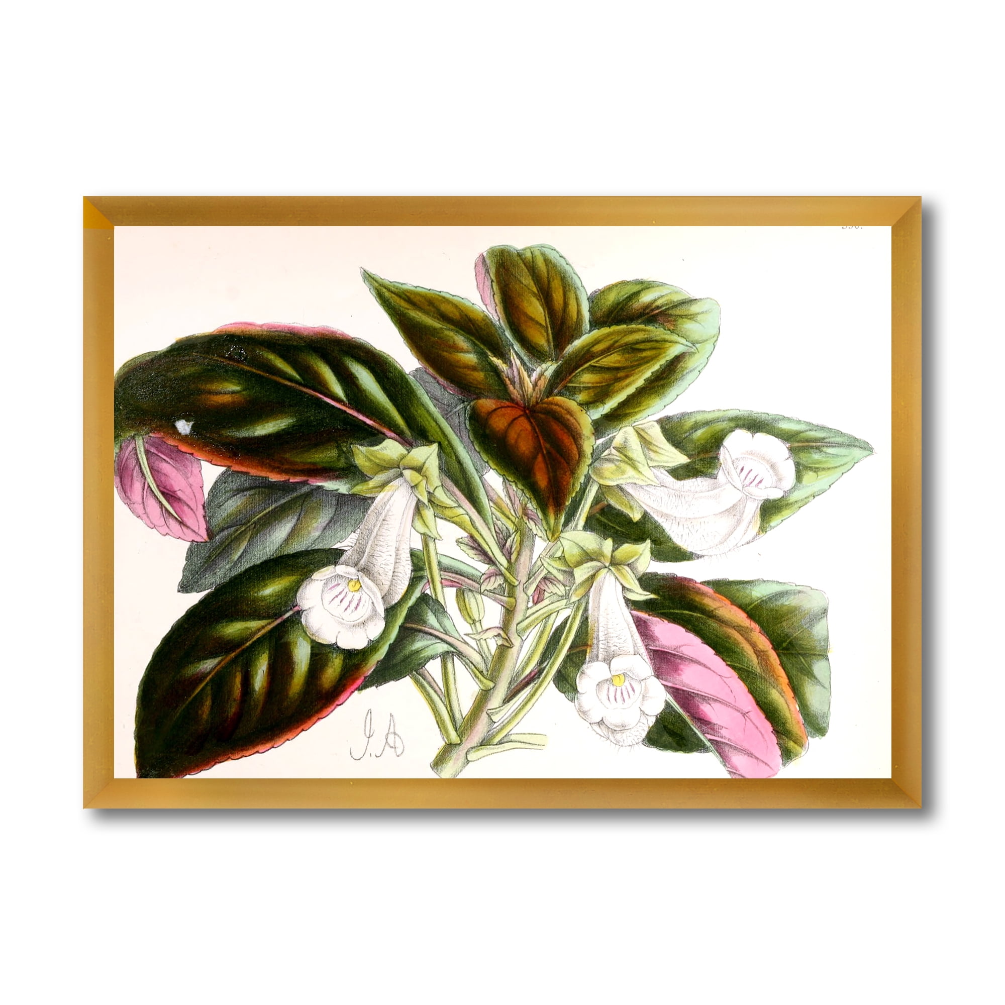 Designart 'Blossoming Vintage Flower V' Traditional Framed Art Print