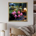 Designart "Blossoms of Pink Fuchsia Plant" Floral Framed Wall Art Decor