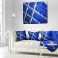 thumbnail image 1 of Designart Blue Abstract Metal Grill - Abstract Throw Pillow - 18x18, 1 of 1