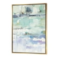 thumbnail image 1 of Designart ' Blue Abstract Panel II ' Geometric Framed Canvas, 1 of 3