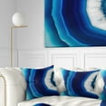 thumbnail image 1 of Designart Blue Agate Crystal - Abstract Throw Pillow - 18x18, 1 of 1