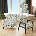 thumbnail image 1 of Designart "Blue And Beige Meadow Blossoms" Blue Floral Upholstered Accent Chair - Cottage Arm Chair For Bedroom, 1 of 5