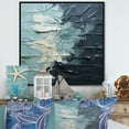 thumbnail image 1 of Designart "Blue And Black Glacier In Minimalism I" Glacier Floater Framed Canvas Wall Art, 1 of 5