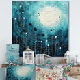 thumbnail image 1 of Designart "Blue And Black Minimalism Moon V" Abstract Collages Canvas Print, 1 of 5
