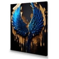 thumbnail image 1 of Designart Blue And Gold Angel Wings IV Canvas Wall Art, 1 of 5